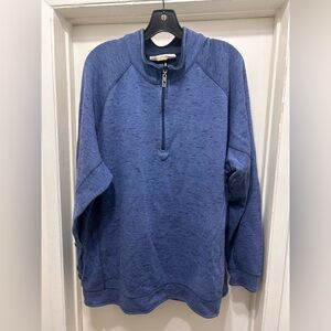 Tommy Bahama Flipshot Reversible Half Zip Jacket Blue/Navy XL Beach Golf Resort